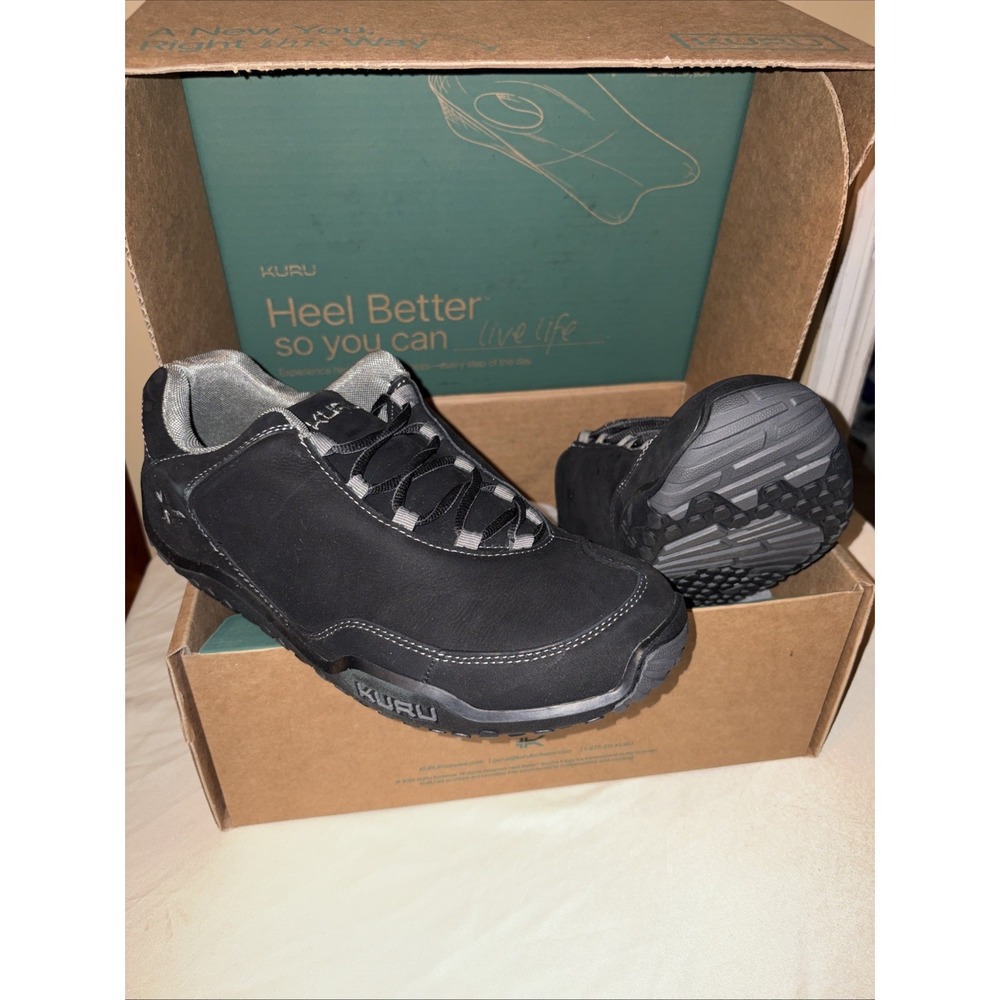 NIB Kuru Chicane Men's 11 Wide Black Smokestack Nubuck Leather Hybrid Sneakers